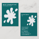 Big Blot - White on Blauwgroen Visitekaartje (Voorkant / Achterkant)