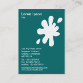 Big Blot - White on Blauwgroen Visitekaartje (Achterkant)