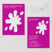Big Blot - White op Deep Magenta CC0099 Visitekaartje (Voorkant / Achterkant)
