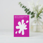 Big Blot - White op Deep Magenta CC0099 Visitekaartje (Staand voorkant)