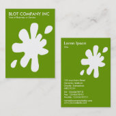 Big Blot - White op Green 669900 Visitekaartje (Voorkant / Achterkant)