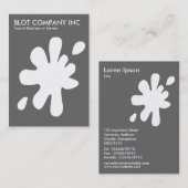 Big Blot - White op Grey 666666 Visitekaartje (Voorkant / Achterkant)