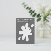 Big Blot - White op Grey 666666 Visitekaartje (Staand voorkant)