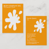 Big Blot - White op Oranje FF9900 Visitekaartje (Voorkant / Achterkant)