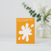 Big Blot - White op Oranje FF9900 Visitekaartje (Staand voorkant)