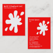 Big Blot - White op Red FF0000 Visitekaartje (Voorkant / Achterkant)