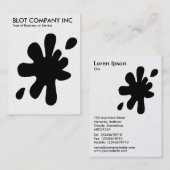 Big Blot - zwart op wit (Platinum Kaart) Visitekaartje (Voorkant / Achterkant)