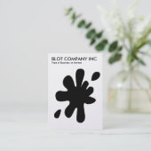 Big Blot - zwart op wit (Platinum Kaart) Visitekaartje (Staand voorkant)