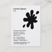 Big Blot - zwart op wit (Platinum Kaart) Visitekaartje (Achterkant)