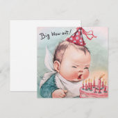 Big Blowout Birthday Baby Feestdagenkaart (Voorkant / Achterkant)