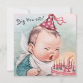 Big Blowout Birthday Baby Feestdagenkaart (Voorkant)