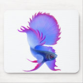 Big Blue Betta Fish Mousepad Muismat (Voorkant)
