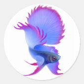 Big Blue Betta Fish Sticker (Voorkant)