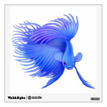 Big Blue Betta strijdt tegen de muur