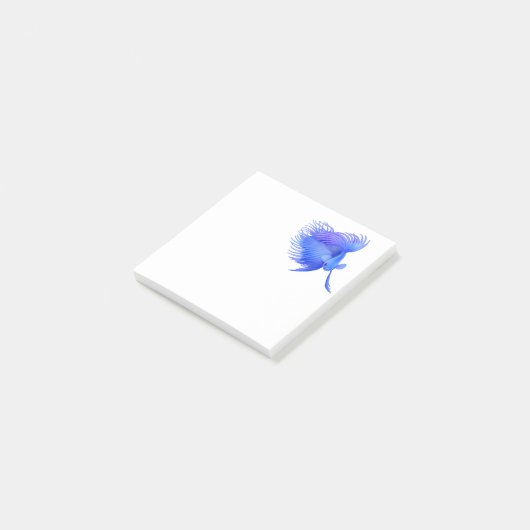 Big Blue Betta vecht vis Post Post-it® Notes (Schuin)