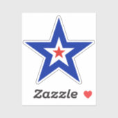Big Blue Border Patriottisch Amerikaans Kiss-Cut V Sticker (Vel)