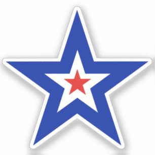 Big Blue Border Patriottisch Amerikaans Kiss-Cut V Sticker