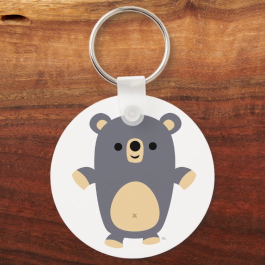 Big Blue Cartoon Beer sleutelhanger (Voorkant)