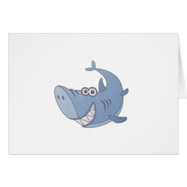 Big Blue Cartoon Shark (Voorkant Horizontaal)