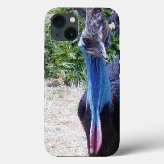 Big Blue Cassowary Bird, iPhone 13 Hoesje (Achterkant)