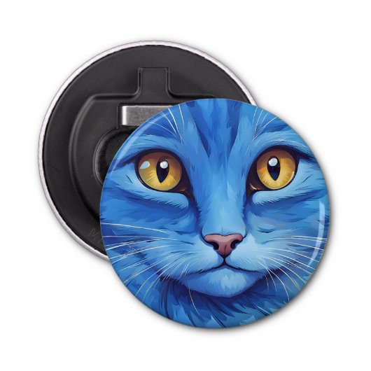 Big Blue Cat Button Flesopener (Voorkant)