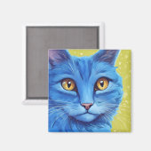 Big Blue Cat Magneet (Voorkant / Achterkant)