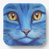 Big Blue Cat Papieren Bordje (Voorkant)