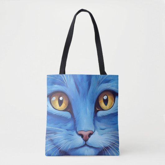 Big Blue Cat Tote Bag (Voorkant)