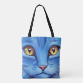 Big Blue Cat Tote Bag (Achterkant)