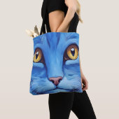 Big Blue Cat Tote Bag (Dichtbij)