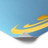 Big Blue Celtic Cross Poster (Hoek)