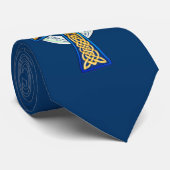 Big Blue Celtic Cross Stropdas (Opgerold)