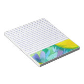 Big Blue Daisy Painted Waterverf Flowers, gelijnd Notitieblok (Schuin)