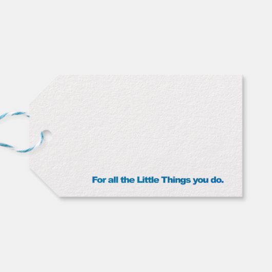 Big Blue Dank je Cadeaulabel (Achterkant Horizontaal)