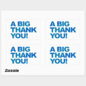 Big Blue Dank je Rechthoekige Sticker (Vel)