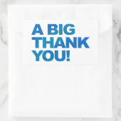 Big Blue Dank je Rechthoekige Sticker (Tas)