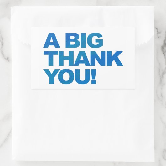 Big Blue Dank je Rechthoekige Sticker (Tas)