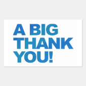 Big Blue Dank je Rechthoekige Sticker (Voorkant)