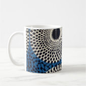 Big Blue Dot Circle West-Afrikaanse print mok (Links)
