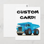 Big Blue Dump Truck Briefkaart (Voorkant / Achterkant)