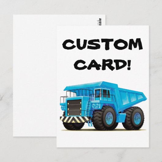 Big Blue Dump Truck Briefkaart (Voorkant / Achterkant)