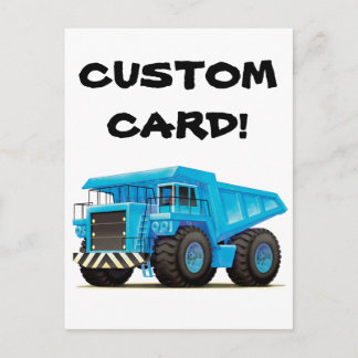 Big Blue Dump Truck Briefkaart