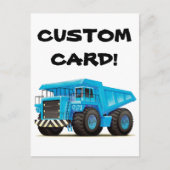 Big Blue Dump Truck Briefkaart (Voorkant)