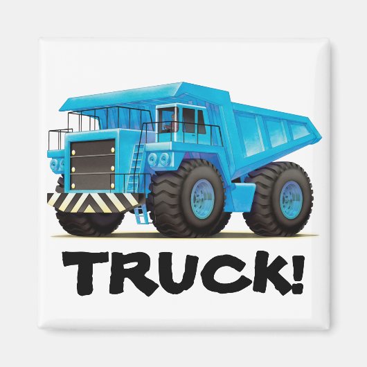 Big Blue Dump Truck Magneet (Voorkant)