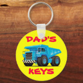 Big Blue Dump Truck Sleutelhanger (Voorkant)