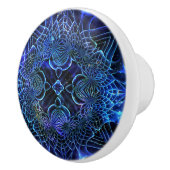 Big Blue Electric Galactic Geometry Keramische Knop (Rechts)