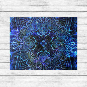 Big Blue Electric Galactic Geometry Poster Legpuzzel