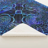 Big Blue Electric Galactic Geometry Sherpa Deken (3/4)