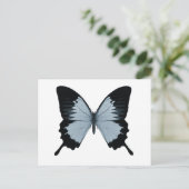 Big Blue en Black Butterfly Briefkaart (Staand voorkant)