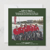 Big Blue en ook een Ekster - kerstkaart (Achterkant)